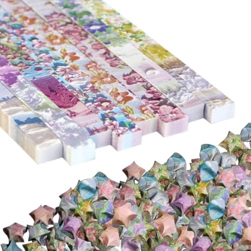 Star Origami Paper, DIY Origami Paper Star Strips (Floral Print540 sheets) by Niidder