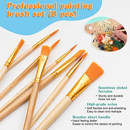 koseibal Kids Acrylic Paint Set with Canvas, Easel, More Art Supplies - Image 4