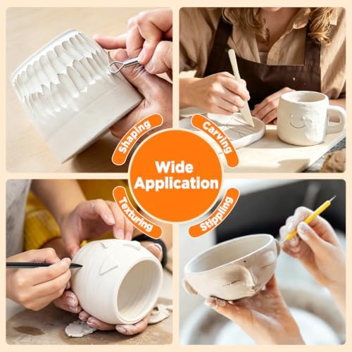 3.4FL OZ Air Dry Clay Glaze and 25pcs Clay Tools Kit, High Gloss Sealant - Image 6