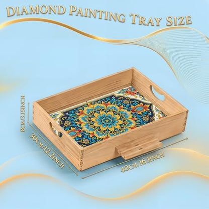 DOTSOS Diamond Painting Kits for Adults Wooden Serving Trays with Handles - Image 2
