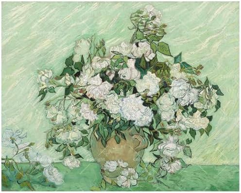 TAOPAOLAB Van Gogh Style Roses Paint by Numbers Kit for Adults – DIY Impressionist Flower Still Life Painting on Canvas 16x20 in, Acrylic Paint Set for Beginners, Art for Home Decoration or Gifts by Unknown
