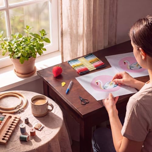 XunYee Needlepoint Canvas Kit, Swan - Image 6