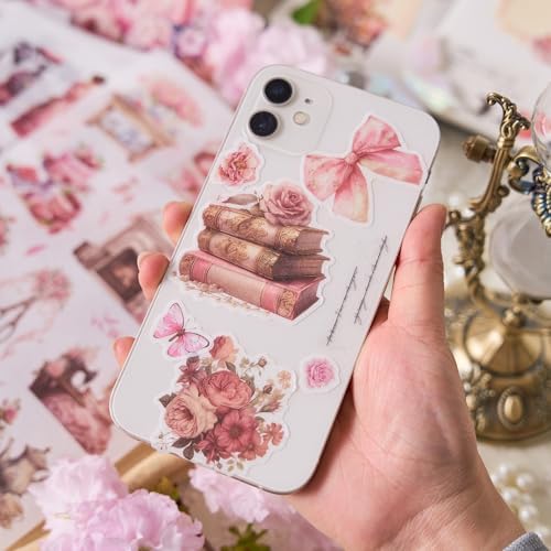 Scrapbook Sticker Book, 450+ Pre-cut Aesthetic Journal Stickers, Scrapbooking Stickers for Adults, Vintage Decorative Decals, Sticker Book for Adults for Journaling, Scrapbooking, Collage, Card Making - Image 5
