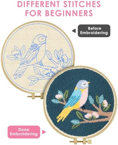 TINDTOP Punch Needle Kits, DIY Punch Embroidery Kits - Image 3