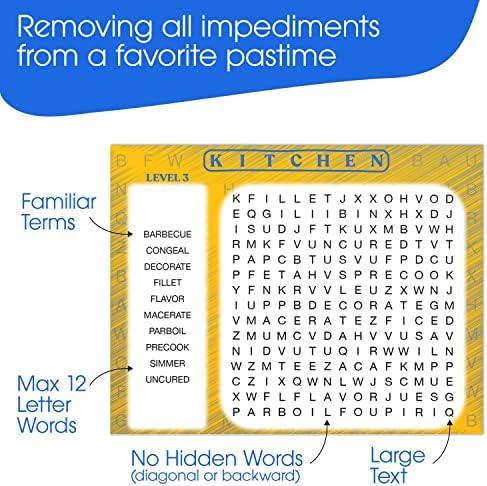 Keeping Busy Word Search 3 Dementia Activities for Seniors | Alzheimer Products for Elderly Patients | Fun Memory Game Toy & Cognitive Brain Puzzle for Senior Citizens w/Memory Loss or Alzheimers - Image 6