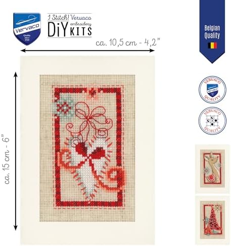 Vervaco Counted Cross Stitch Greeting Card Kit Christmas (Set of 3) PN-0154080 - Image 2