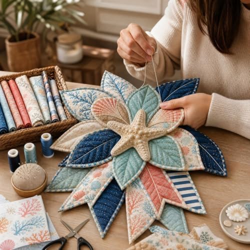 TREBIN 2026 DIY Quilted Halloween Pumpkin Door Hanger Kit, Wreath Patchwork Bow Sewing Kit, Fabric Sewing Craft for Adults & Beginners, Fall Wall Decor, Seasonal Holiday Gift (Turkey) - Image 5