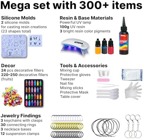 ESAM Group UV Resin Jewelry Making Kit for Kids, Teens & Beginners - Image 2