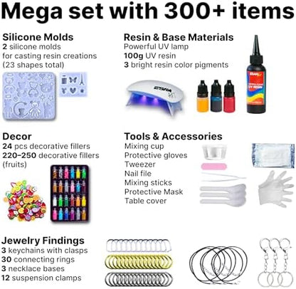 ESAM Group UV Resin Jewelry Making Kit for Kids, Teens & Beginners - Image 2