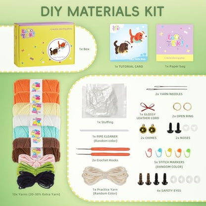Crochet Kit for Beginners, 2-Pack dog Animal Kits for Adults, Amigurumi Set - Image 3