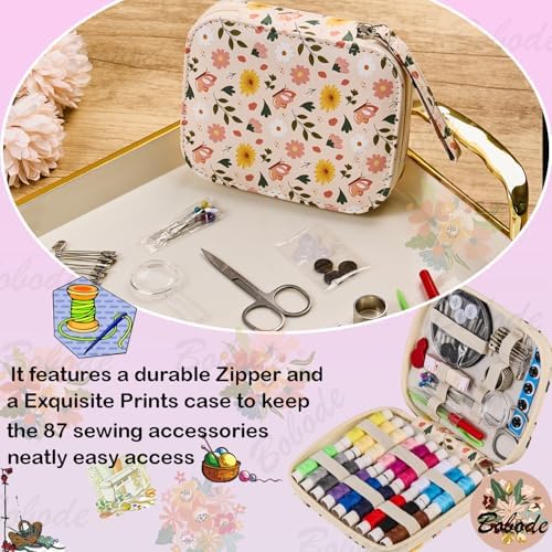 Bobode Travel Sewing Kit for Adults,Cute Basic Sewing Supplies Set - Image 3