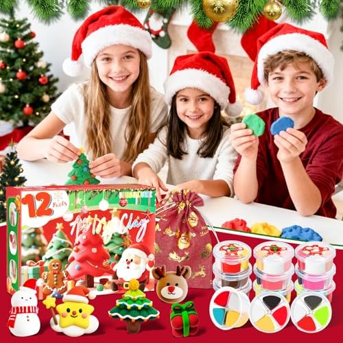 MuseLuxe Air Dry Clay - 12 Boxes Christmas Modeling Clay Kit - Image 5