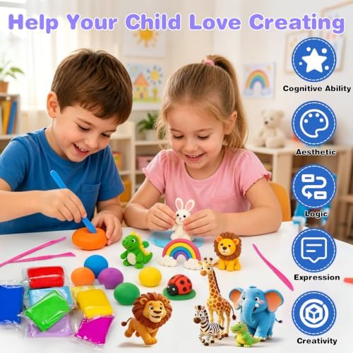 EDIFON Air Dry Clay, 36 Colors Foam Magic Modeling Clay for Kids DIY Crafts - Image 4