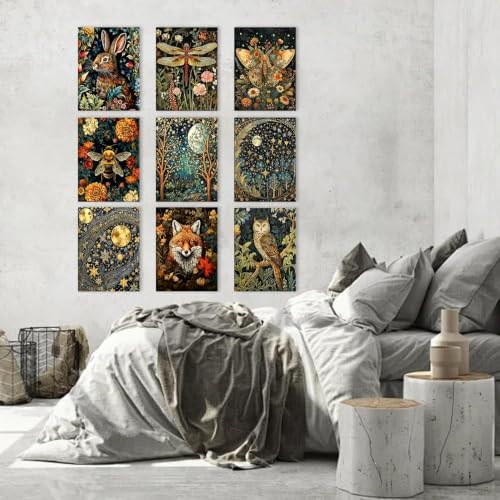 9 Pack Cute Animal Paint by Numbers Kit for Adults Beginner (Without Frame) - Image 6