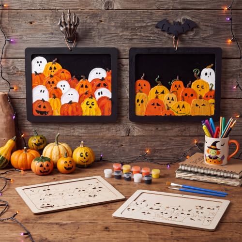 Weysat 4 Pcs Large Wood Halloween Frames - Image 3