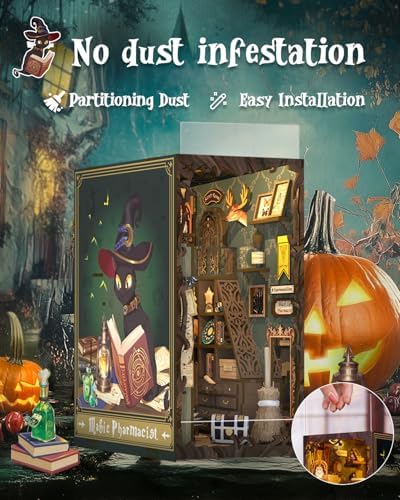 Cutefun Book Nook Kit, DIY Miniature Dollhouse Booknook for Adults - Image 3