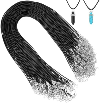 Tudomro 100 Waxed Leather Necklace Cord with Clasp,Black,24 Inch by Tudomro