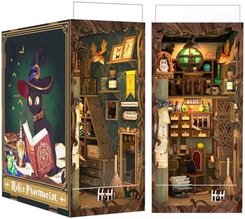 CUTEBEE Book Nook Kit, DIY Booknook Miniature House Tiny House 3D Wooden Puzzle Dollhouse Kit for Adults and Teens, Bookshelf Insert Decor, DIY Craft Gift Model Build by CUTEBEE