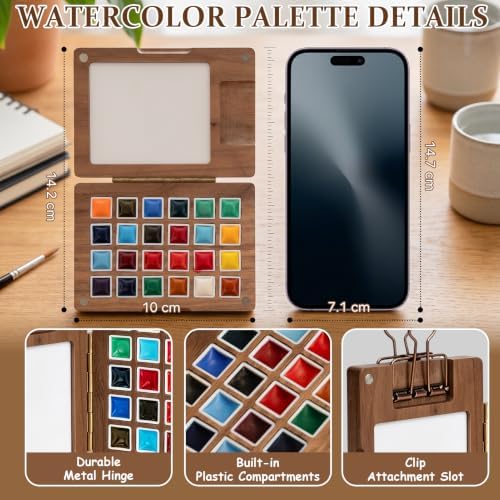 Mini Watercolor Paint Set, 24 Colors Travel Watercolor Set - Image 4