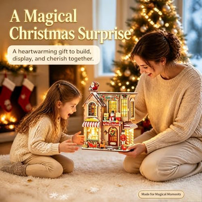 Book Nook Kit DIY Miniature House Kit, Wooden 3D Puzzle with LED - Image 7