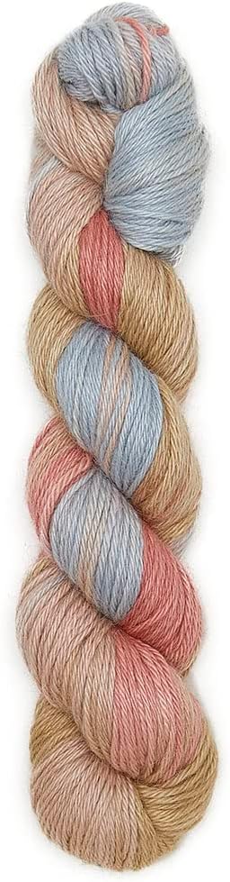 100% Baby Alpaca Yarn Wool 100g Hank DK Weight Hand Dyed Made in Peru - Heavenly Soft and Perfect for Knitting and Crocheting (Pastel Rainbow, DK Hand Dyed - 100g Hank)
