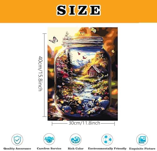 Butterflies Paint by Numbers Kit for Adults Framed Canvas, Frameworkless - Image 3