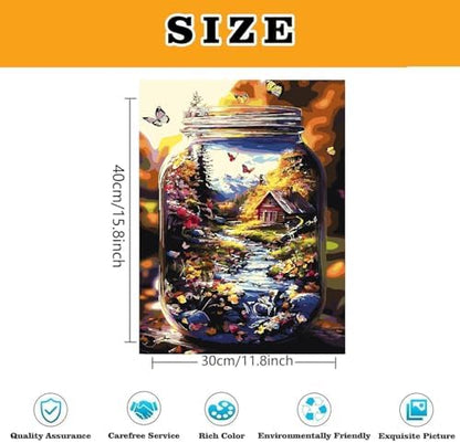 Butterflies Paint by Numbers Kit for Adults Framed Canvas, Frameworkless - Image 3