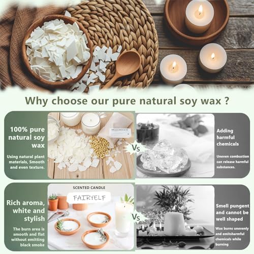 FAIRYELF 3lbs Soy Wax Candle Making Kit for Adults, DIY Craft Supplies Set - Image 4