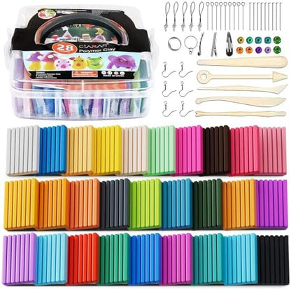 CiaraQ 28-Color Polymer Clay Oven Bake Modeling Kit by CiaraQ