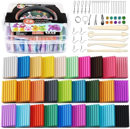 CiaraQ 28-Color Polymer Clay Oven Bake Modeling Kit by CiaraQ