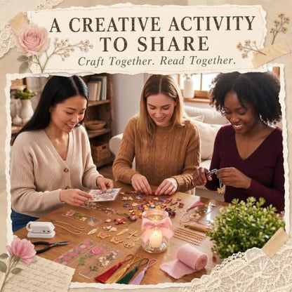 Fuyoooo 30 Set DIY Bookmark Making Kit, 5 Styles Bookmark with Tools - Image 4