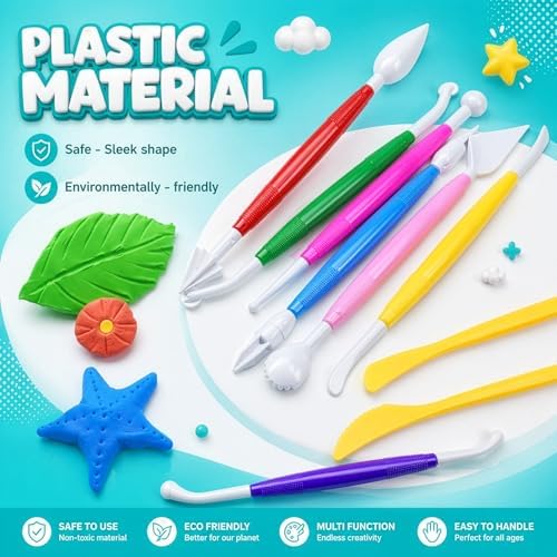 DUGATO Clay Sculpting Tools, 17 pc Double-Sided Modeling Set - Image 2