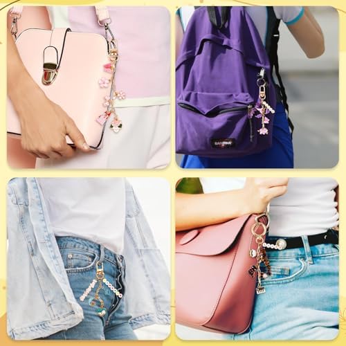 674 Pcs Lipgloss Keychain Making Kit,Bag Charm Kit with Crystal Stone - Image 7