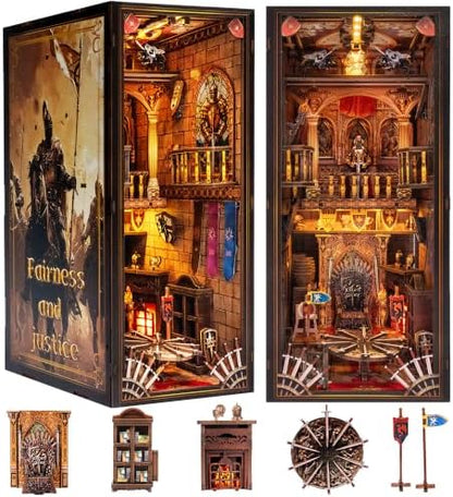 NookMaster Book Nook Kit, 3D Wooden Puzzle for Adults (Medieval Castle) by Follow