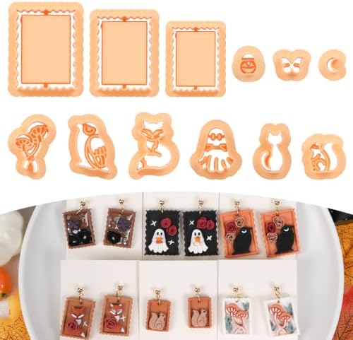 Puocaon Halloween Fall Polymer Clay Cutters for Jewelry Earring Making by PuocaonPolymerClayTools