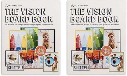Free Period Press Vision Board Book, 700+ Words & Images in All Categories, for Visualizing Your Life Goals & Dreams, Playful, Stylish Pictures for Collage Making & Scrapbooking (Adult) (Pack of 2) by FreePeriodPress