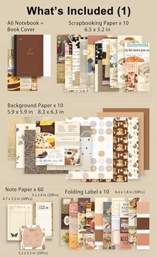 YagCu 348 Pcs Scrapbooking Kit, Vintage Junk Journal Supplies for Adult, Large Collection Journal and Scrapbook Set, Bullet Journals Materials, Journaling Arts Craft Beginner - Image 4