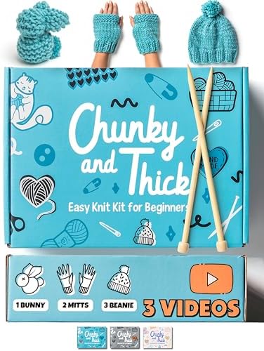 Complete Knitting Kit for Beginners - Learn to Knit Kit with Knitting Accessories Like Thick Beginner Yarn, Bamboo Needles for Beginners & More - Includes Video Tutorials & Written Guide by Unknown