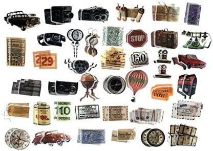 Esweny 200 Pieces Vintage Ephemera Scrapbooking Supplies Pack for Journaling, Decoupage Paper Scrapbook Stickers Kit for Junk Journal Planners Collage Craft Notebooks Album (Word Memory) - Image 6