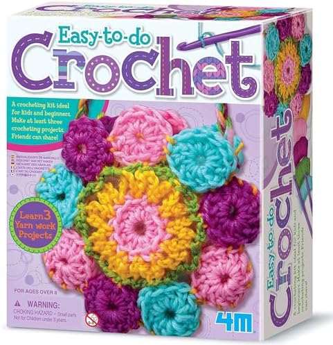 4M Easy-to-Do Crochet Kit - DIY Knitting Set for Beginners & Kids Ages 8+ by 4M