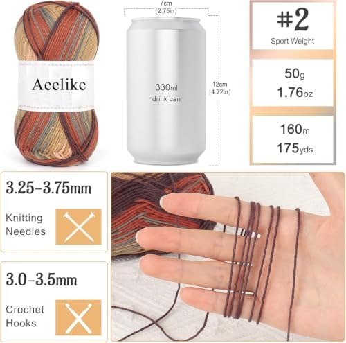 Aeelike Crochet Kit for Adults,Women Beach Crochet Top,Brown Cotton Yarn - Image 3
