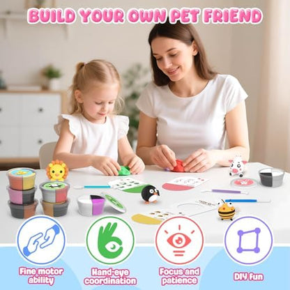 Air Dry Clay Kit for Kids, 10 Animal Boxes with Sculpting Tools - Image 2