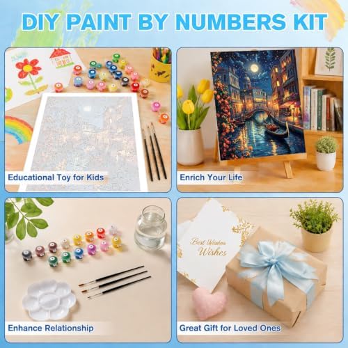 Landscape Paint by Numbers Kit for Adults, DIY Painting Canvas 16x20inch - Image 7