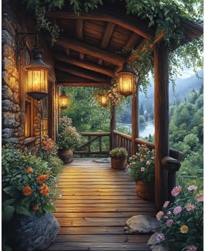 obterie Landscape Paint by Numbers Kit for Adults Beginner Garden Oil Painting Kit Adult Paint by Number Kits on Canvas DIY Painting for Beginners Art by Numbers for Gifts Home Wall Decor 16x20 Inch by Unknown