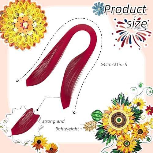 360Pcs 1/8" x 21" Quilling Paper Strips - Image 2