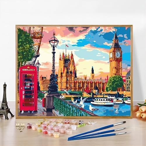 QUITEDEW Big Ben Paint by Number Kit for Adults Beginner 16x20 Inch - Image 3