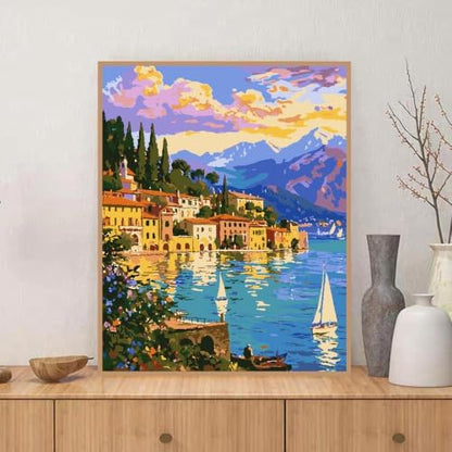 ZRIZQ Paint by Numbers Kit for Adults Beginner Landscape,City Scape,16x20 - Image 3