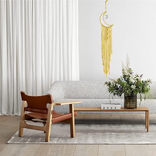 JeogYong Macrame Kit, DIY Moon Dream Catcher Macrame Kits for Kids & Adults Beginners, Includes Metal Hoop Rings Macrame Cord or More Craft Supplies and Materials for Bohemian Wall Decor Dreamcatcher - Image 4