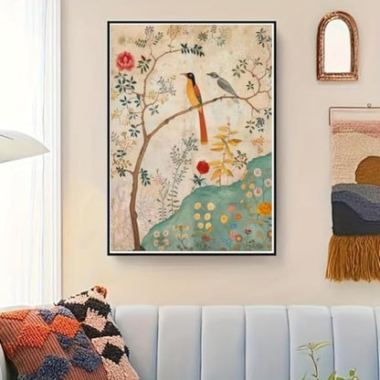 Vintage Birds Flowers Paint by Numbers Kit for Adults Canvas, Frameworkless - Image 4