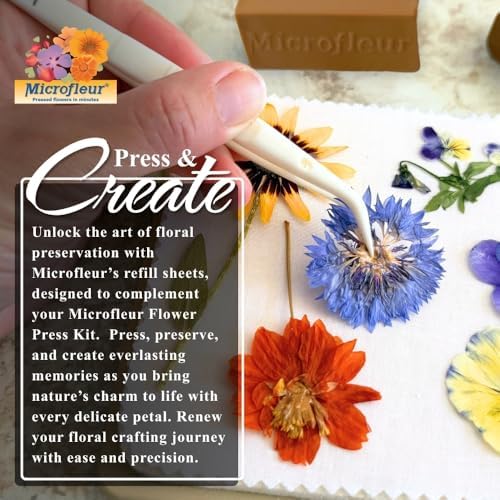 Microfleur Microwave Flower Press Refill Pack, DIY Floral Art - 5" (13 cm) - Image 7